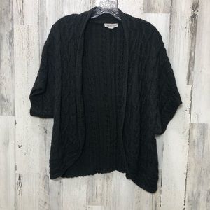 Coldwater Creek Fisherman Cable Knit Sweater Shrug